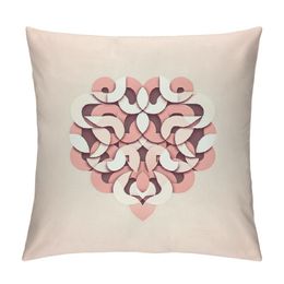 Home Long Body Lumbale kussensloopomslag, Solid Color Geometry Cushion Kussen kussensloopcarten Decoratief, herfst -Noordse stijl en speciaal, gebruik in slaapkamer Couch Living (roze)