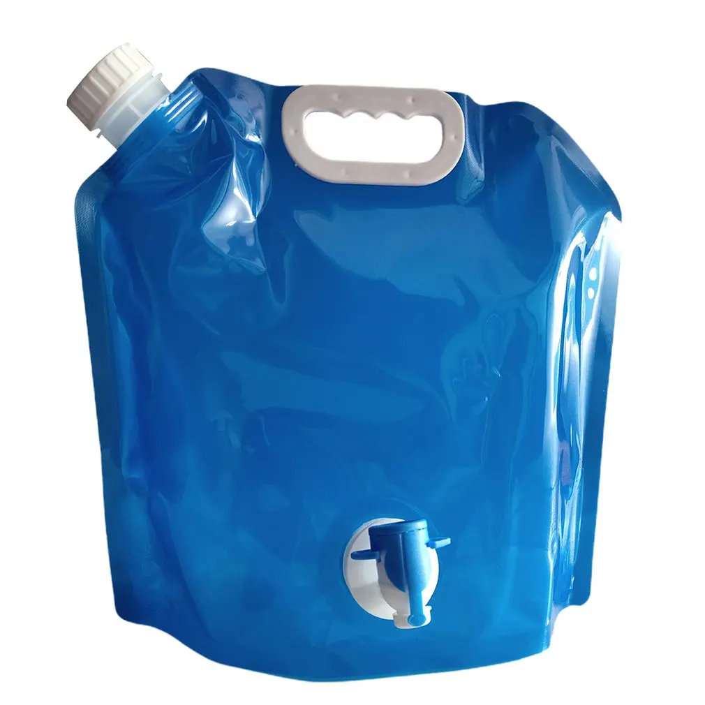 Home Outdoor Faltverkleidung tragbarer Wasserbeutel mit Wasserhahnauto -Wasserspeicherbeutel Notfall -Wasserbag Sport Reitflasche