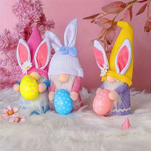 Décoration de fête à domicile, cadeau de pâques pour enfants, poupée œuf de lapin, poupée naine mignonne sans visage, ornements pour personnes âgées