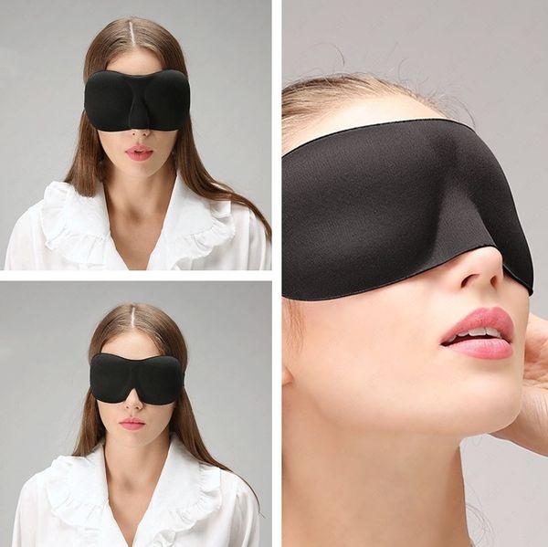 Máscara de fiesta en casa, máscaras para dormir 3D, cubiertas naturales para dormir, cubierta para sombra de ojos, parche para el ojo con los ojos vendados, parche para el ojo de viaje ZC1062