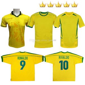 thuis retro voetbalshirts 1994 1998 2002 2004 Brazilië klassieke shirts Carlos Romario Ronaldinho Jersey camisa de futebol kits