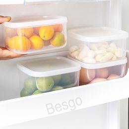 Caja de almacenamiento de alimentos sellada para el hogar Contenedores de plástico transparente para cocina Organizador de refrigerador Granos Frijoles Contenedor de almacenamiento de frutas BH7309 TQQ