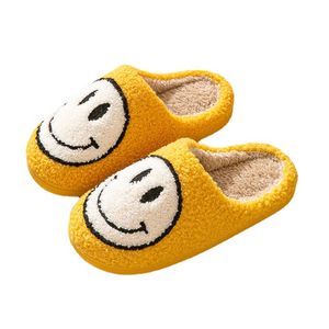 Home schoenen Hot verkopende herfst en winter nieuwe paren glimlachen thuis vloer warme katoenen slippers