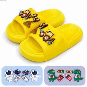 Zapatos caseros Toboganes para niños zapatillas para niños Sandalias de tobogán para niños Lindos zapatos de punta abierta KU0 Y240409