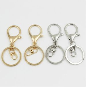 Home Zilver Goud Biger Sluiting Toon Sleutelhangers Ringen Ronde Split Sleutelhanger Blanco Metal Sleutelhangers RH5928