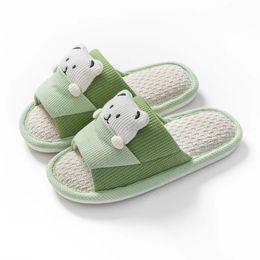 Home slippers zomerschoenen indoor sandalen schattig kleine beer dames slip zacht non slip badkamer dek familie slippers abcd14