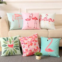 Home Buurstoel Decor Flamingo Pillowcase Dooi kussensloop kussenkussen Covers Cushion/Decorative