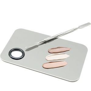 Accueil Fournitures Beauté En Acier Inoxydable Maquillage Ongles Ombre À Paupières Fondation Mélange Palette Spatule Cosmétique Outil SN4204