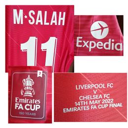 Textile de maison 2022 Emirates FA CUP Final Match porté joueur numéro uniforme de football Patch Badge290i