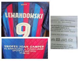 Textile à domicile 2022 Match Worn Player Issue Trofeu Joan Gamper Lewandowski Maillot Pedri ANSU Fati Gavi F de Jong Dembele Kounde SO8792918
