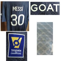 Home Textile 2022 Match Worn Player Issue Trophee Des Champions Maillot Jersey With Goat Custom Name Number Soccer Patch Badge