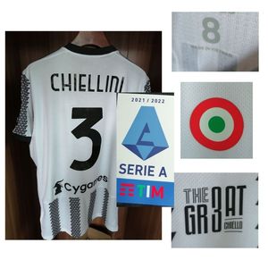 Textiles para el hogar 2022 Match Worn Player Issue The GR3AT CHIELLO CHIELLINI Maillot MatchGame Detalles Patch223I