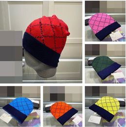 Accueil Textile Bonnet Bonnet Tricoté Chapeau Designer Casquettes De Crâne pour Homme Femme Chapeaux D'hiver 6Color Top Qualité