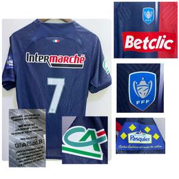 Home Textiel Match Worn Player Uitgave 2024 Coupe De France Maillot Asensio LEE KANG IN Kolo Muani Dembele Ramos Franse League Cup Voetbalpatch Badge