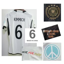 Home Textiel Matchworn Speler Uitgave 2023 DUITSLAND 1000e Games Verjaardag Maillot SANE KIMMICH Haverz Warmteoverdracht Opstrijkbare voetbalpatch Badge