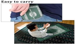 Textile à la maison Nouvelle arrivée 100x60cm tapis portable boussole à genoux Poly pour le tapis de tapis imperméable de l'islam musulman 4612974