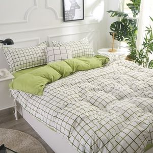 THOME TEXTILE Plaid Print Quilt 150x200cm180x220cm200x230cm220x240cm bedbladen katoenen dekbedovertrek Y200423