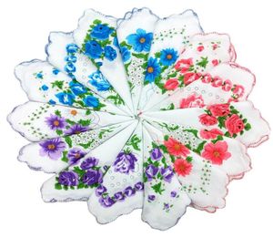 Home Textiles 100 Coton Mandkerchief Cutter Ladies Mandkerchief Craft Vintage Vintage Hanky Floral Weddkerchief 3030cm Rand6857612