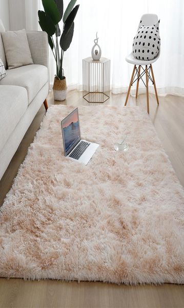 Home Textiles salon Carpets Tie Tye Dye Couleur Couleur de laine Grande grande zone de fausse fourrure