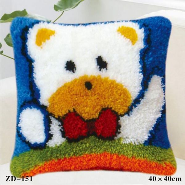 Textiles de maison taie d'oreiller animaux de bande dessinée imprimé housse de coussin coton lin taie d'oreiller Festival cadeaux bricolage maison canapé décor ours blanc