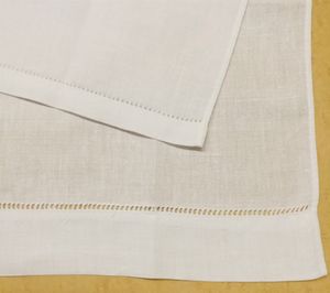 Textiles de maison, lot de 12 serviettes d'invité, 14x22, essuie-mains en lin, bordure brodée ajourée, 267h