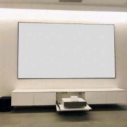 Home Theatre Thin Edge Aluminium Fixe Cadre Front Cinema White Projecteur Écran 4K 3D Écran blanc pour le projecteur normal