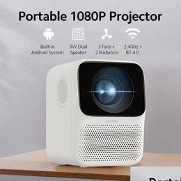 Home Theatre-systeem Wanbo T2 Max-projector Draagbare mini-theater LCD Bluetooth-ondersteuning 1080P Verticale correctie Fl Hd Drop Delivery Dhmag
