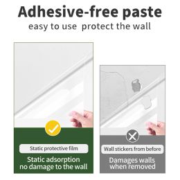 Accueil Transparent électrostatique Mur Clear Stickers Protection Film de protection Anti-Dirty Améroclace RÉSISTANT