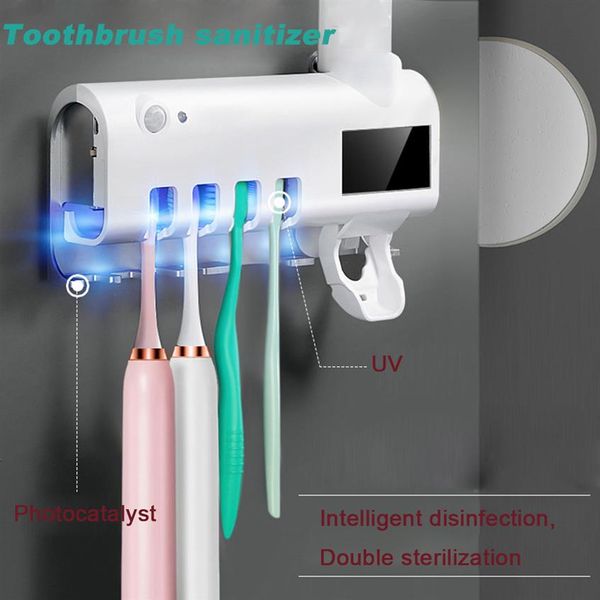 Inicio Ues Soportes para pasta de dientes Dental-uv Cepillo de dientes Desinfectante Esterilizador Limpiador Soporte de almacenamiento Cepillo de dientes germicida ultravioleta 210229L