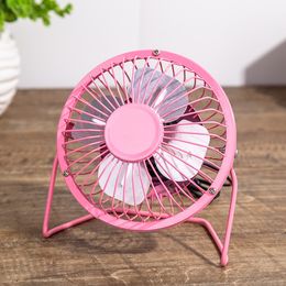 Home USB Fan Universal Wholesale Mini Office Auto Portable Mini Fan Aluminium Small Desk USB 4 Blades Koeler Koelventilator 4 inch met stekker