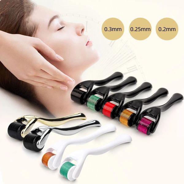 uso en el hogar 540 microneedle titanio 0.5 mm micro aguja derma roller Face Reemplazable Head Exfoliation Microdermoabrasion Skin Care Tool Dermaplaning Microneedling