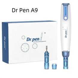 Utilisation à domicile 6 vitesses Dr Pen A9 sans fil Microneedling Dermapen Micro aiguille traitement de l'acné Instrument de suppression des cicatrices avec cartouches à 12 broches pour les soins du visage