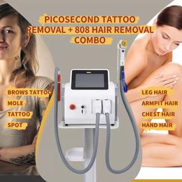 Utilisation à domicile Soins de la peau de bureau Épilation du corps entier Détatouage de toutes les couleurs Salon de rajeunissement des soins de la peau Machine laser picoseconde laser à diode 2 en 1