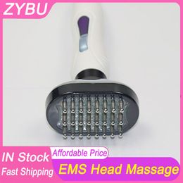Uso en el hogar EMS Microcorriente Luz LED roja Belleza Relajación de la cabeza Masajeador Dispositivo de rejuvenecimiento de la piel Anti pérdida de cabello Fisioterapia Vibración Masaje de cabeza