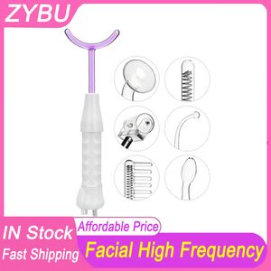 Thuisgebruik Hoge Frequentie Facial Machine Elektrode Wand Acne Spot Behandeling Rimpels Remover Elektrotherapie Schoonheid Therapie Puffy 7 Stijlen Glazen buis