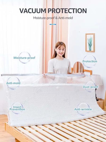 Sac sous vide pour matelas en Latex à usage domestique, emballage pliable, Compression pour surmatelas et coussins ventilés en mousse à mémoire de forme, 240119