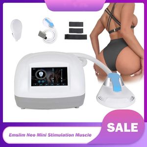 Uso en el hogar Pantalla táctil adelgazante Hiemt Mini Neo con RF 7 Tesla Sculpt Ems Estimulador muscular Pérdida de peso Equipo de belleza para esculpir el cuerpo Máquina Emslim RF con una manija