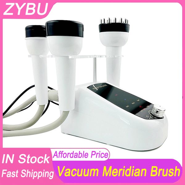 Uso en el hogar Succión al vacío Meridian Brush Equipo de belleza Vibración Terapia de ventosas calientes Masajeador corporal Luz roja Gua Sha Raspado Alivio del dolor Instrumento de belleza