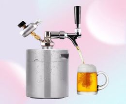 Thuis Wijnmaakmachines 2L36L Roestvrij Staal Bier Mini Vaatje Luchtdruk Kraan Kan Vat Wijnbrouwen Tool Bar Nachtclub resta8901000