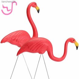 Maison Cour Jardin Pelouse Art Ornements Décoration En Plastique Flamant Rose Statue L230620