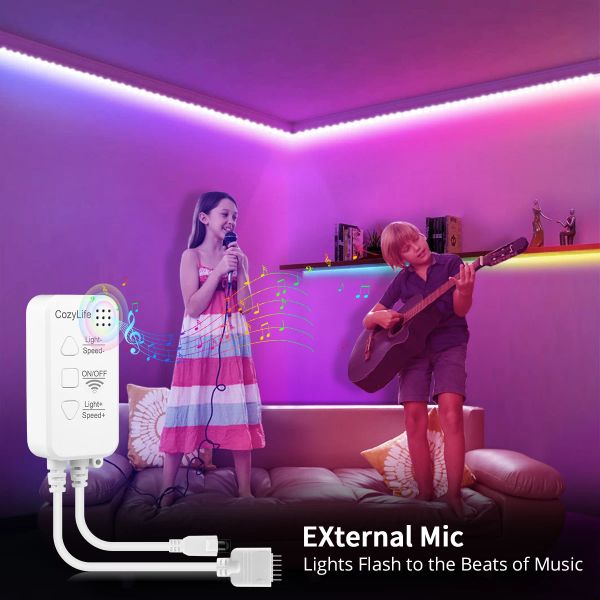 HomeKit 5M RGB+CCT LED Strip Light Sense Sensor WiFi RGBCW Controlador Control remoto para Apple Kit Home Alexa Echo Google Home