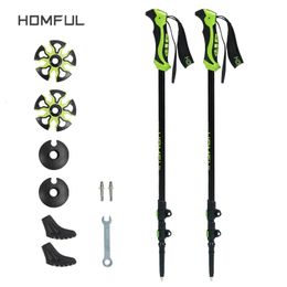 Homful/Hitorhike pour bâtons de marche nordique camping randonnée ultralégers réglables télescopiques Alpenstock bâtons de randonnée escalade 240322