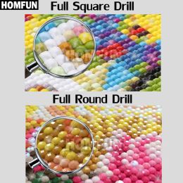 Homfun Diamond Painting Full Square / Round Drill 5d DIY "Welcome Home Text" broderie Rigice Cross Stitch Decor