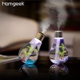 Homgeek 400 ml Kleurrijke Landschap Lamp Luchtbevochtiger LED Nacht Gloeilamp USB Mini Micro Spray Hydrating Ultrasone Mist Maker voor thuis