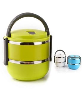 Homio Dubbellaags RVS Vacuüm Lunchbox Kinderen 14L Warm Houden Voedselcontainer Voor School Kantoor Bento Boxdandys5194899