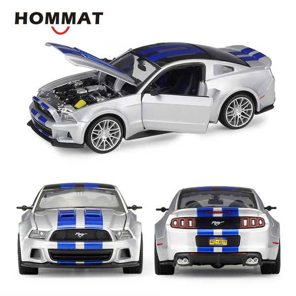 HOMMAT simulación Maisto escala 1:24 2014 Ford Mustang Street Racer aleación modelo coche Diecast vehículos de juguete modelo de coche coleccionable X0102