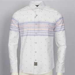 homme faconnable Stickerei hochwertige camisa masculina Männer Langarm Hemden 100 % Baumwolle Social hombre eden park chemises244l