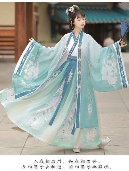 Conjunto Hanfu para mujer, vestido de hada bordado elegante, disfraces de Cosplay, traje de princesa de estilo Oriental antiguo