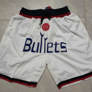 Homme sport loisirs basket football badminton rugby Wizards pantalon de poche zippé entièrement brodé short de basket