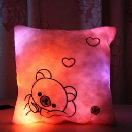 Honana Coussin lumineux Christmas Toys de Noël LED Peluchon Coussin Coloré Enfants Jouets Jouets Anniversaire Cadeau d'anniversaire